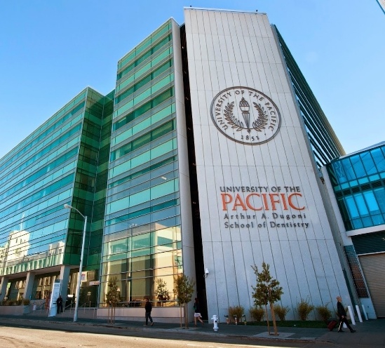 Exterior of building at the University of the Pacific Arthur A Dugoni School of Dentistry