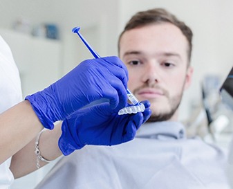 Man about to get teeth whitening in Fresno