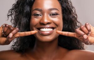 Woman with brighter smile from professional teeth whitening